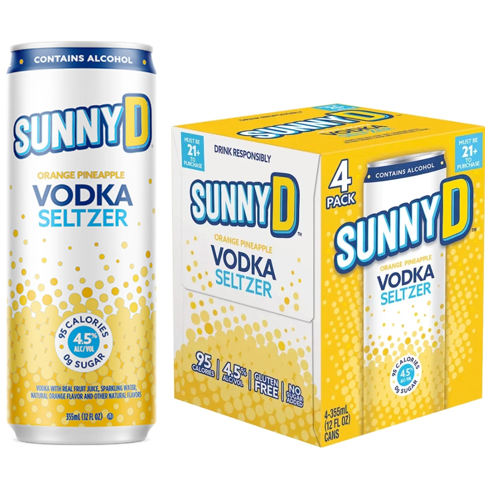 Buy SunnyD Vodka Seltzer Orange Pineapple 4pk Online – Craft City