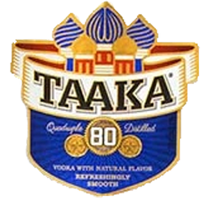 taaka vodka 80 label