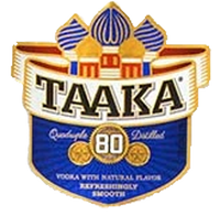 taaka vodka 80 label