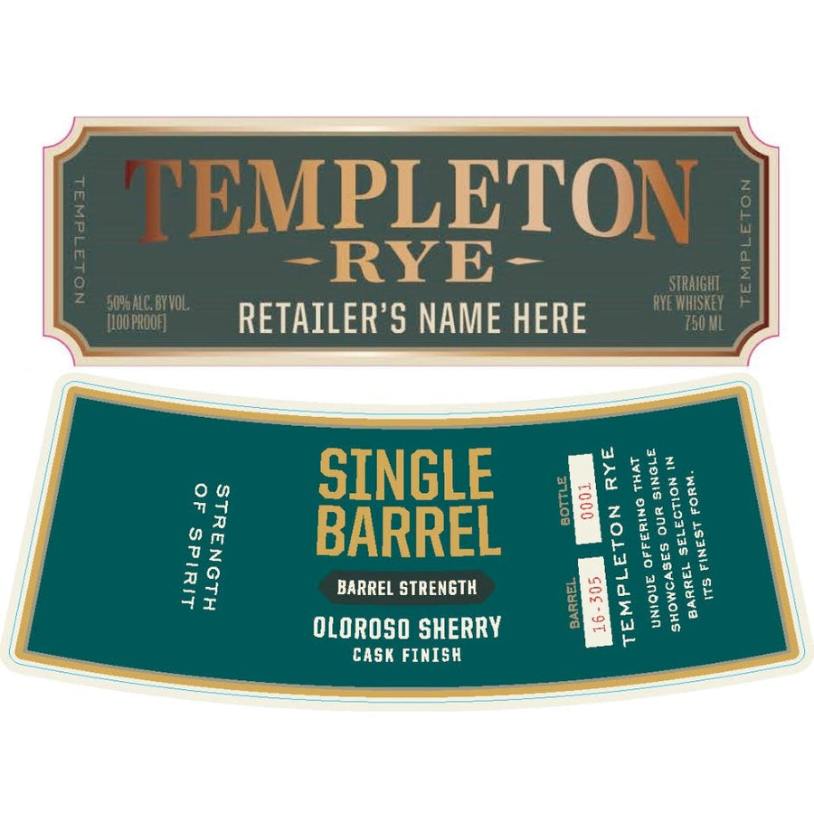 Buy Templeton Rye Single Barrel Oloroso Sherry Cask Finish Online -Craft City