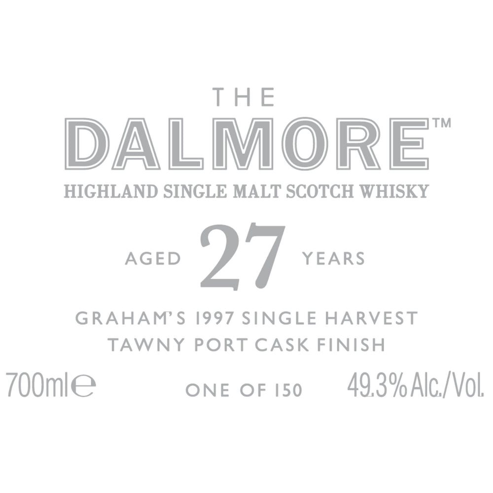 Buy The Dalmore 27 Year Old Grahamôs 1997 Single Harvest Tawny Port Cask Online -Craft City