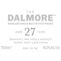 Buy The Dalmore 27 Year Old Grahamôs 1997 Single Harvest Tawny Port Cask Online -Craft City