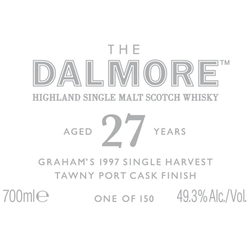 Buy The Dalmore 27 Year Old Grahamôs 1997 Single Harvest Tawny Port Cask Online -Craft City