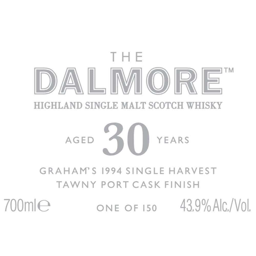 Buy The Dalmore 30 Year Old Grahamôs 1994 Single Harvest Tawny Port Cask Online -Craft City