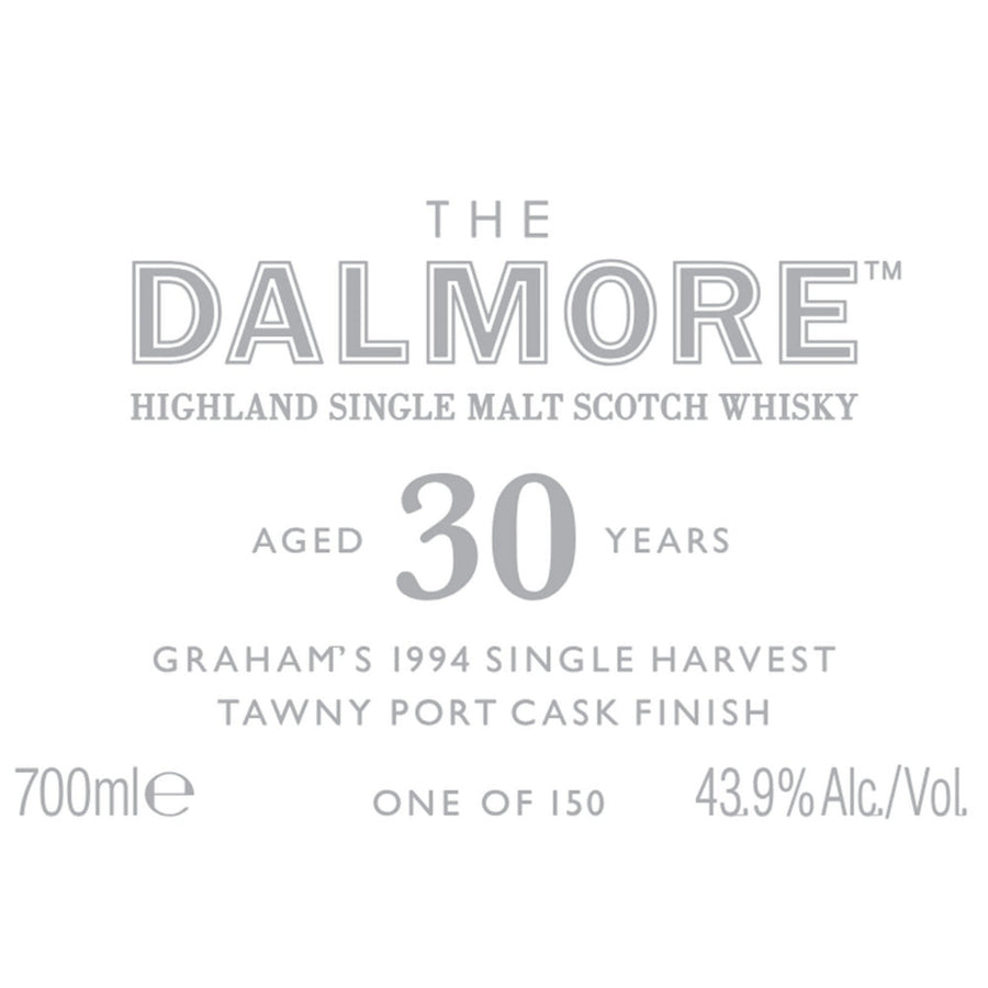 Buy The Dalmore 30 Year Old Grahamôs 1994 Single Harvest Tawny Port Cask Online -Craft City