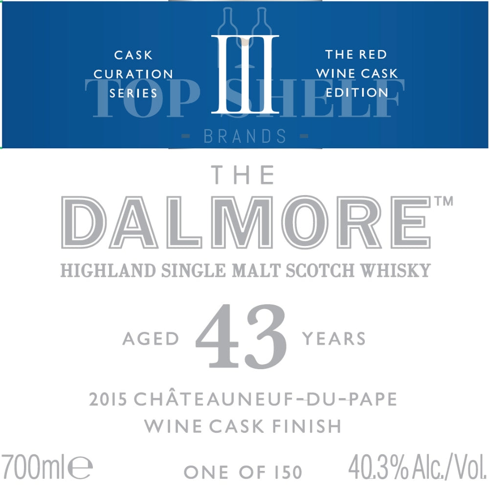 Buy The Dalmore 43 Year Old 2015 Chteauneuf-de-Pape Wine Cask Finish Online -Craft City