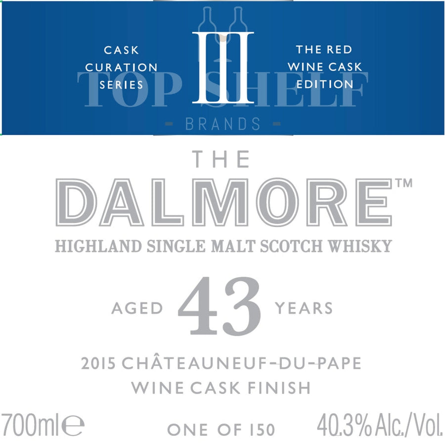 Buy The Dalmore 43 Year Old 2015 Chteauneuf-de-Pape Wine Cask Finish Online -Craft City