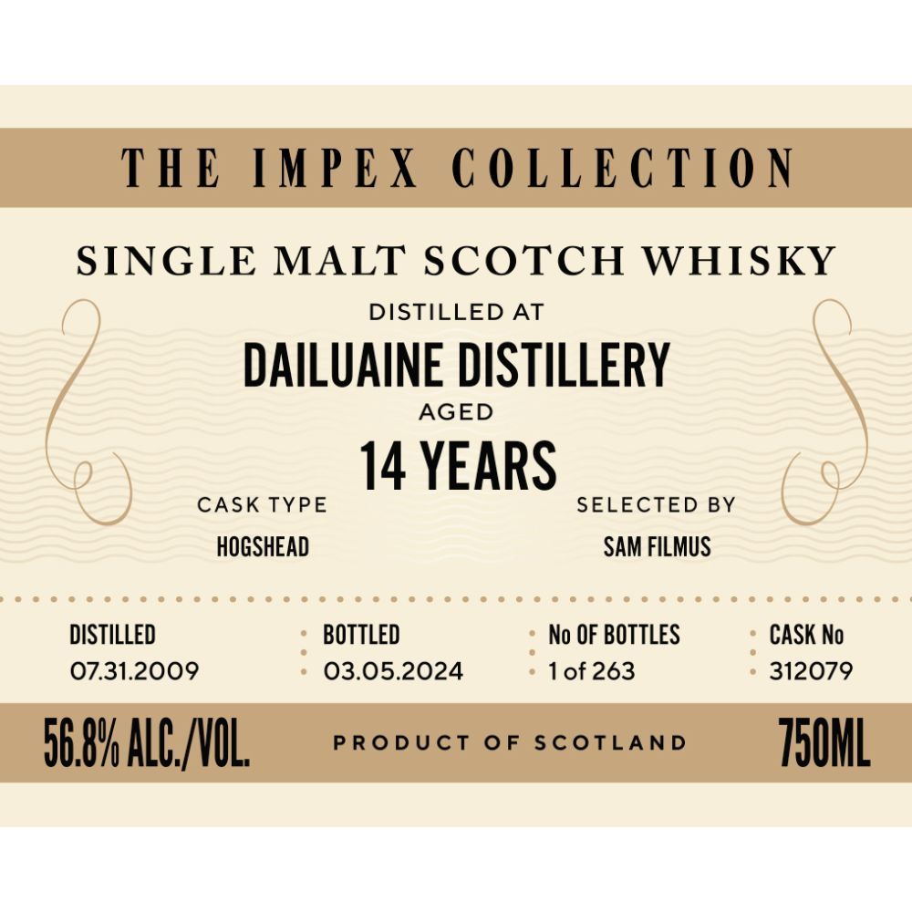 Buy The ImpEx Collection Dailuaine Distillery 14 Year Old Online -Craft City