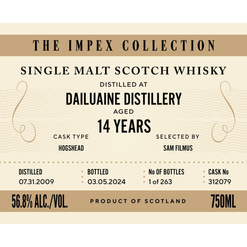 Buy The ImpEx Collection Dailuaine Distillery 14 Year Old Online -Craft City