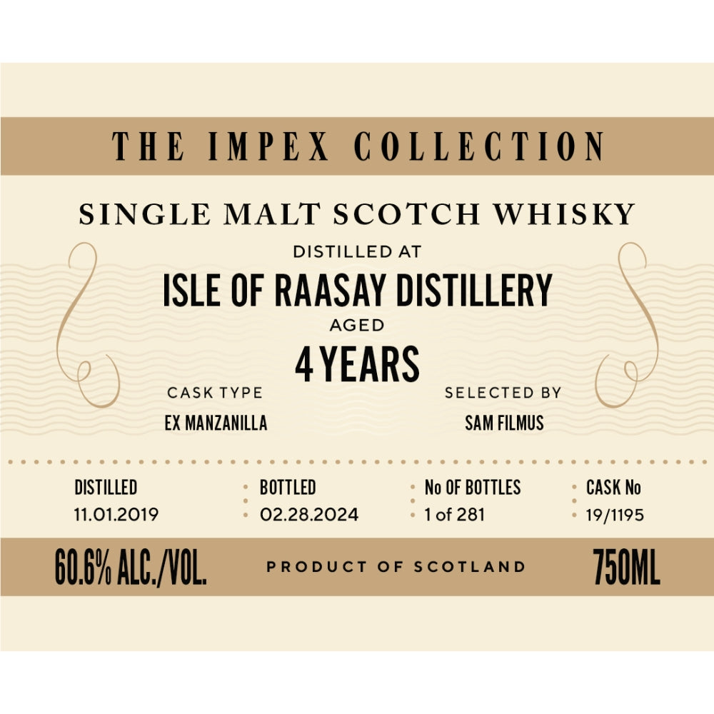 Buy The ImpEx Collection Isle of Raasay Distillery 4 Year Old Online -Craft City