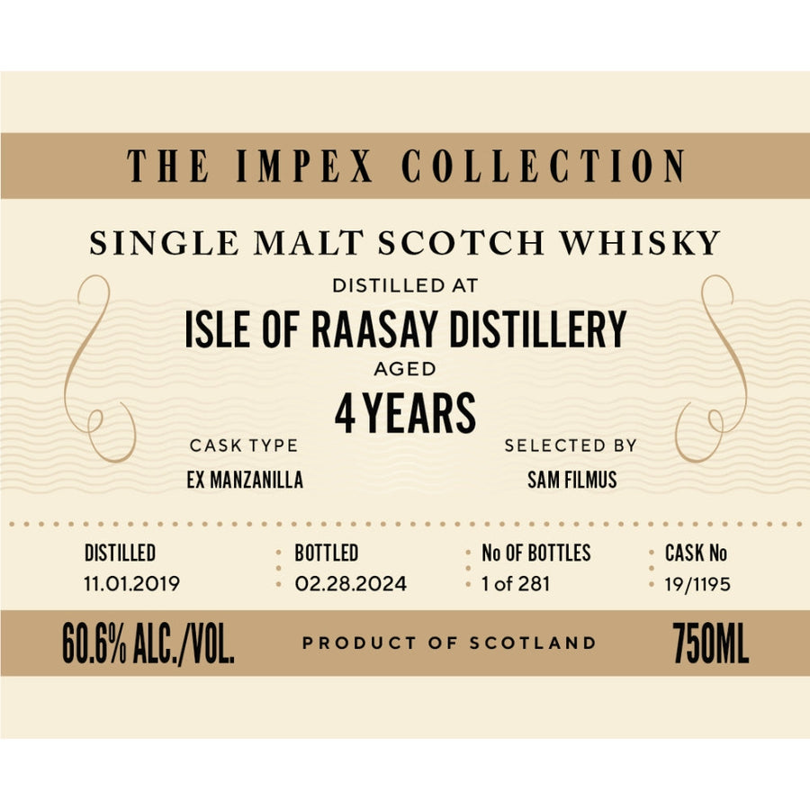 Buy The ImpEx Collection Isle of Raasay Distillery 4 Year Old Online -Craft City