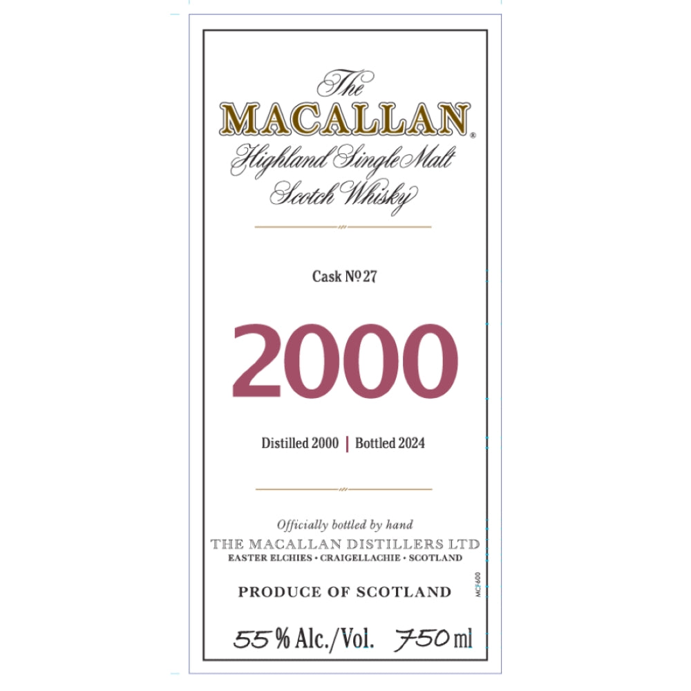 Buy The Macallan Fine & Rare 2000 24 Year Old Online -Craft City