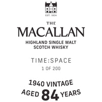 Buy The Macallan Time Space 84 Year Old Online -Craft City