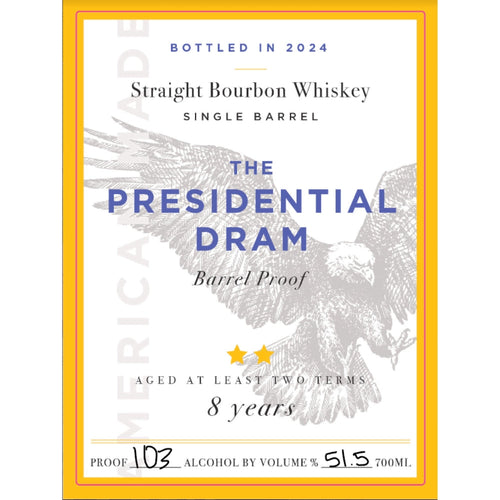 Buy The Presidential Dram 8 Year Old Bourbon 2024 Release Online -Craft City