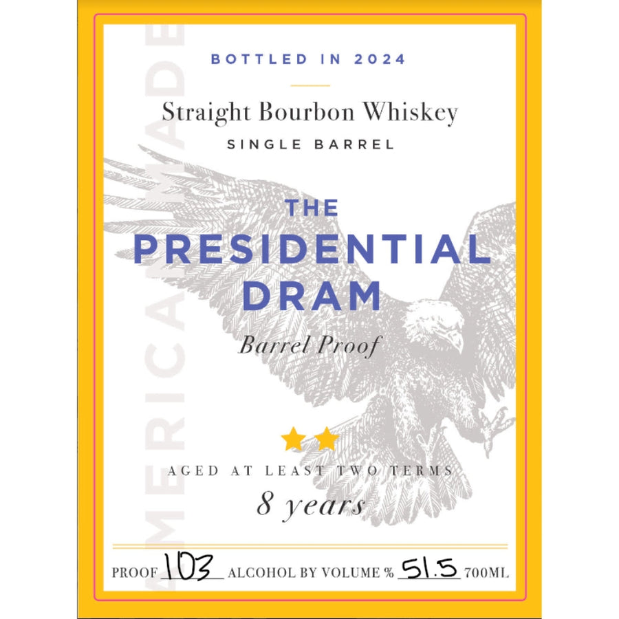 Buy The Presidential Dram 8 Year Old Bourbon 2024 Release Online -Craft City