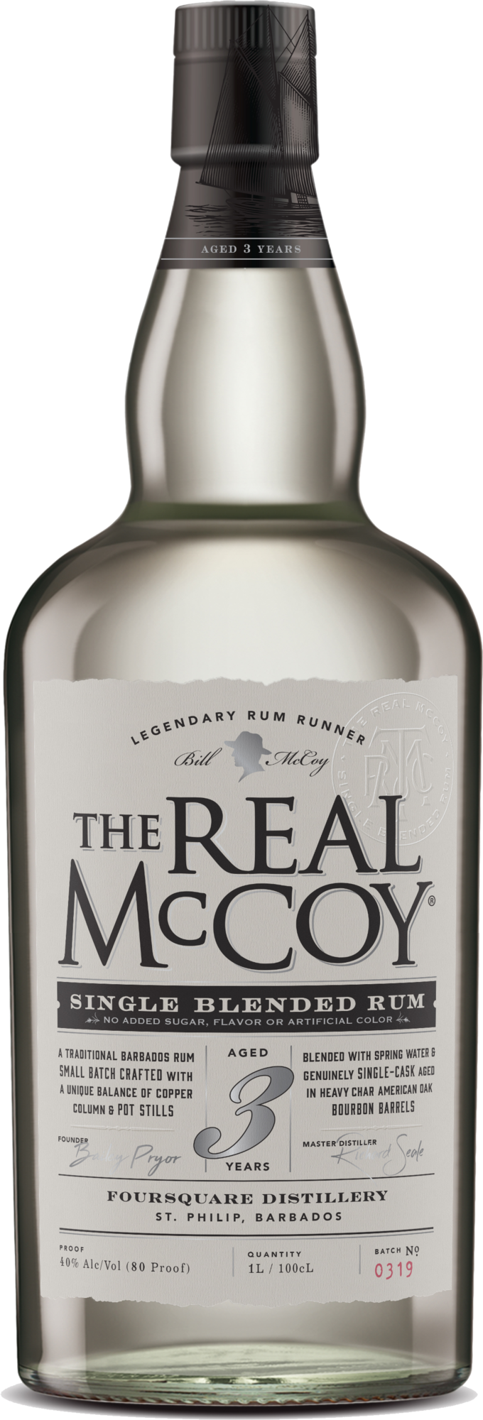 Buy The Real Mccoy Rum 3YR 80 1L Online -Craft City