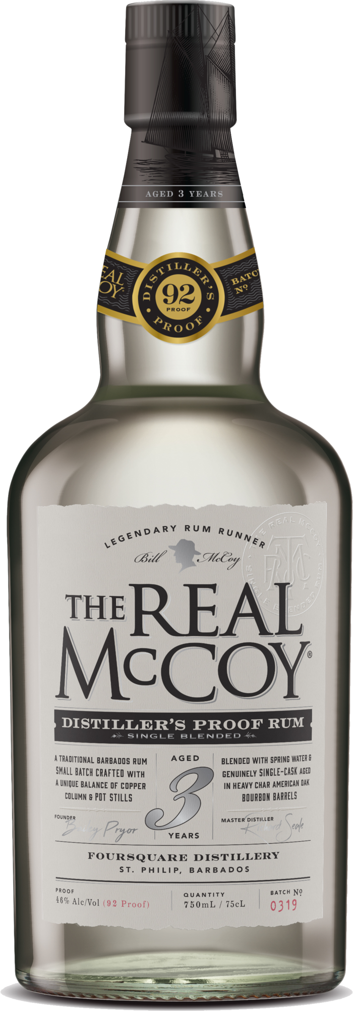 Buy The Real Mccoy Rum 3YR 92 750ML Online -Craft City