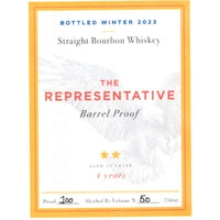 Buy The Representative Barrel Proof 4 Year Old Bourbon Winter 2023 Online -Craft City