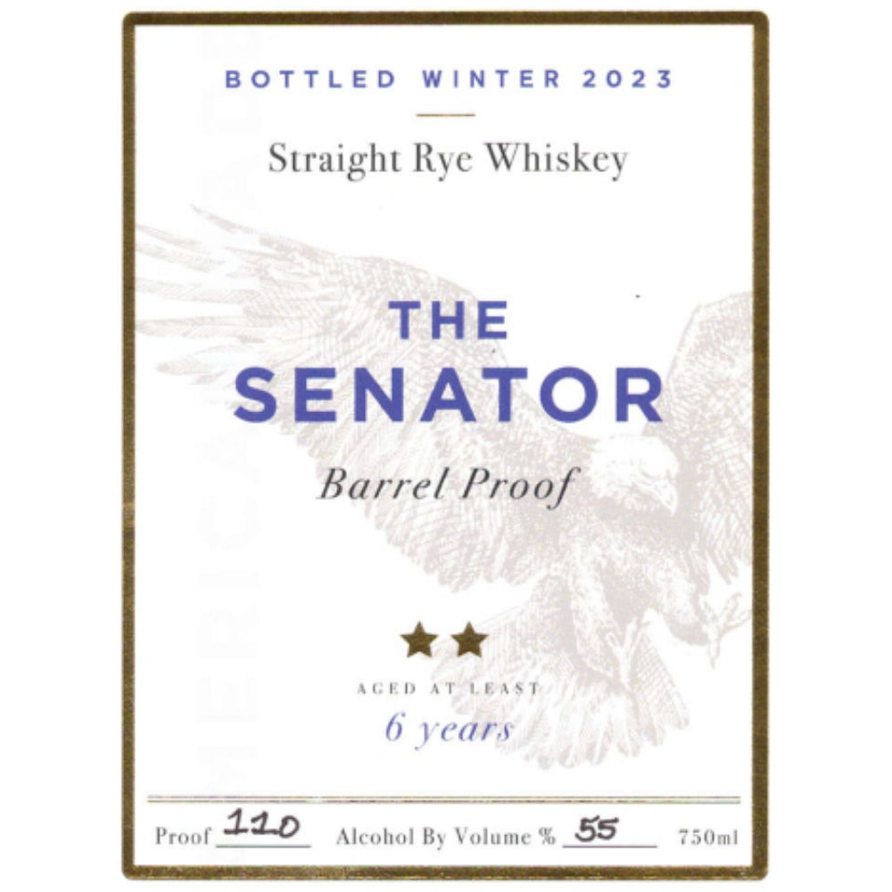 Buy The Senator Barrel Proof 6 Year Old Rye Winter 2023 Online -Craft City