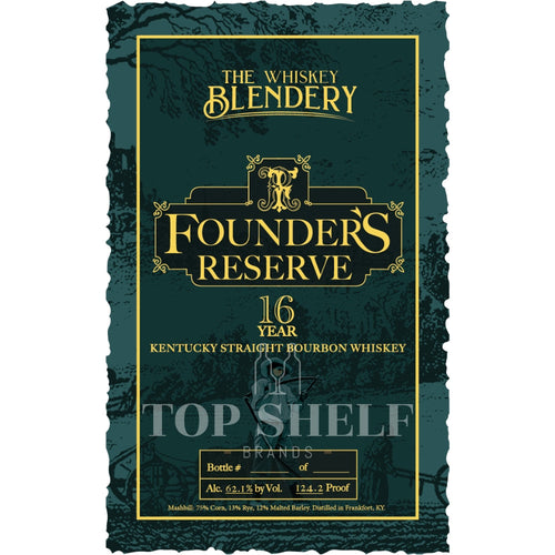 Buy The Whiskey Blendery Founder's Reserve 16 Year Old Bourbon Online -Craft City