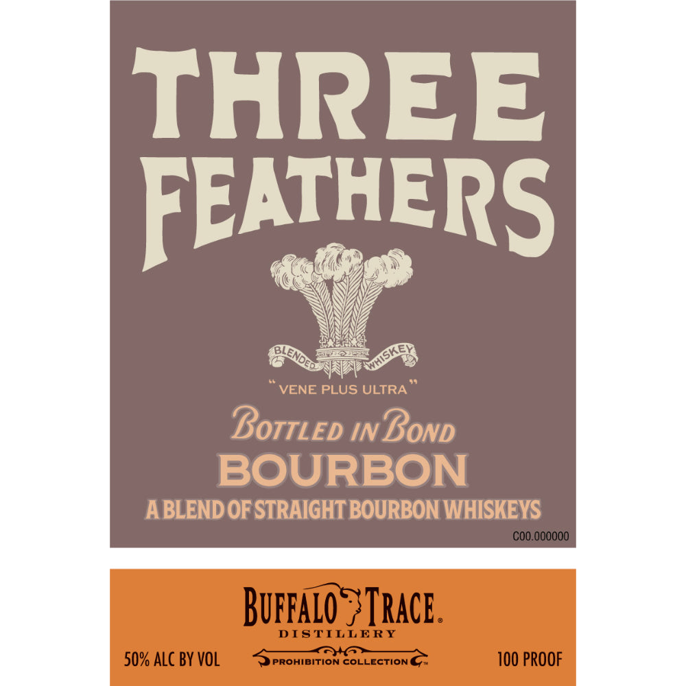 Buy Three Feathers Bottled in Bond Bourbon Online -Craft City