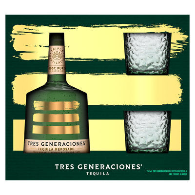 Buy Tres Generaciones Tequila Reposado 2024 80 W/ 2 Glasses 750ML Online -Craft City