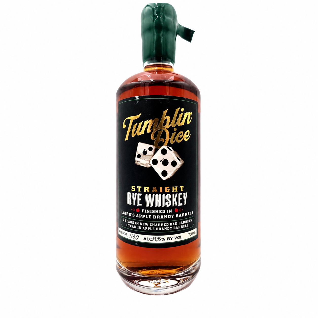 Buy Tumblin’ Dice Straight Rye Whiskey Finished in Laird’s Apple Brandy Barrels Online -Craft City