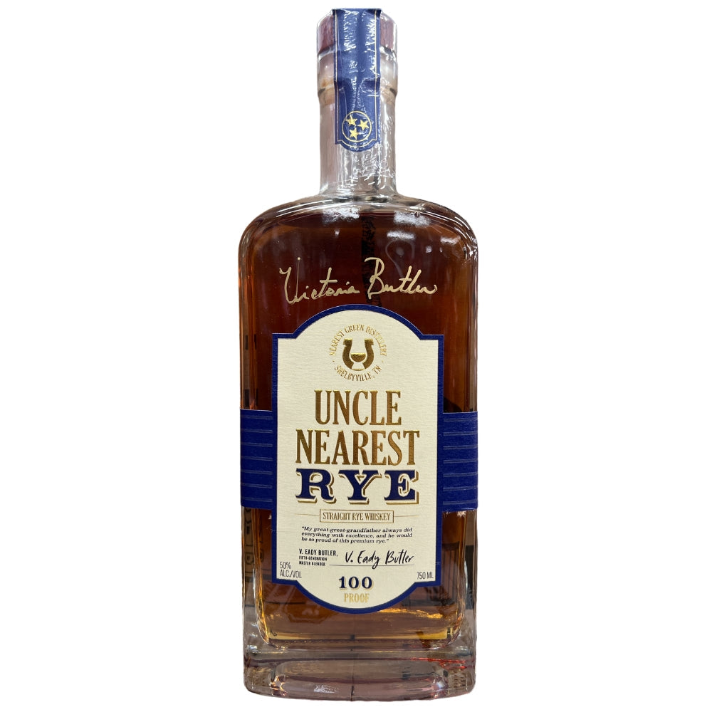 Buy Uncle Nearest Straight Rye Limited Edition Hand Signed Bottle Online -Craft City
