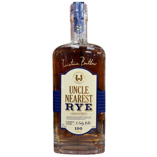 Buy Uncle Nearest Straight Rye Limited Edition Hand Signed Bottle Online -Craft City