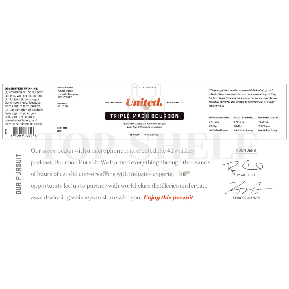 Buy United Triple Mash Bourbon Online -Craft City