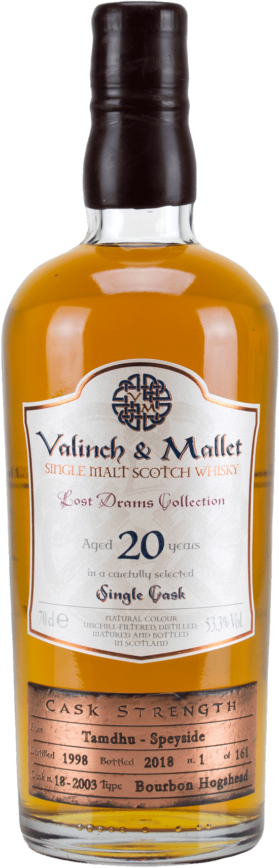 Buy Valinch Mallet Tamdhu 20YR 750ML Online -Craft City