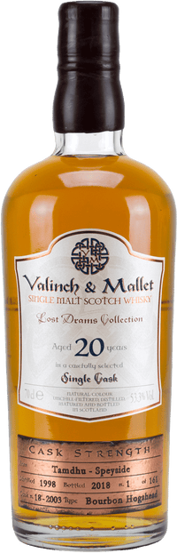 Buy Valinch Mallet Tamdhu 20YR 750ML Online -Craft City