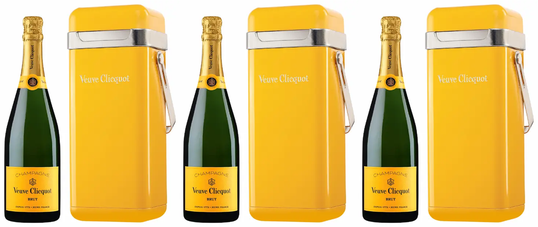 Veuve Clicquot Champagne Brut Yellow Label With Smeg Fridge Gift Box
