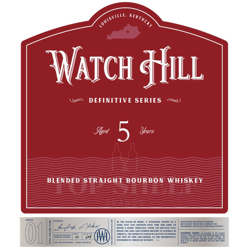 Buy Watch Hill Definitive Series 5 Year Old Bourbon Batch 01 Online -Craft City