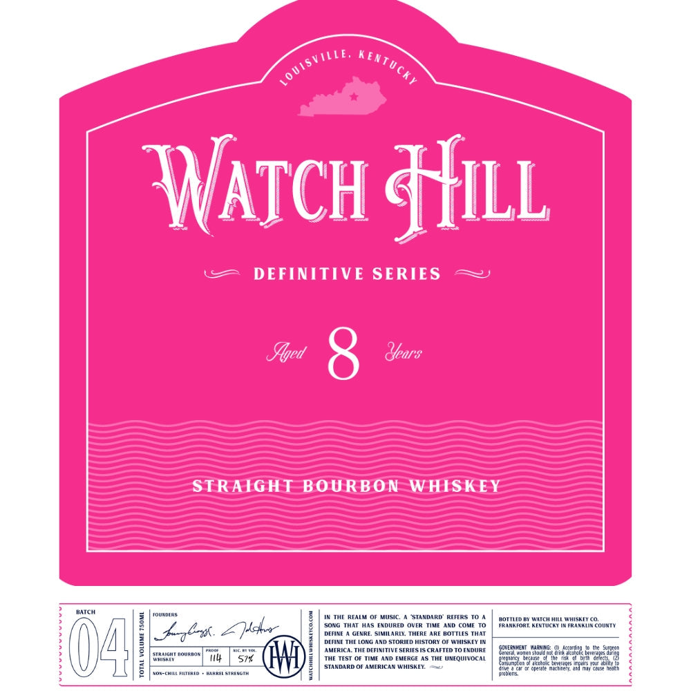 Buy Watch Hill Definitive Series 8 Year Old Bourbon Batch 04 Online -Craft City