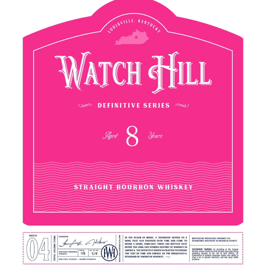 Buy Watch Hill Definitive Series 8 Year Old Bourbon Batch 04 Online -Craft City