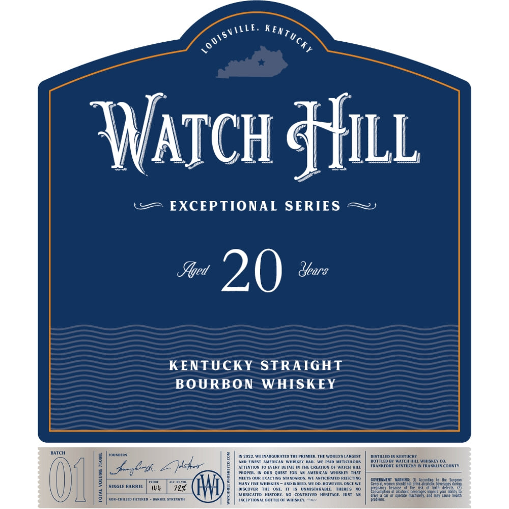Buy Watch Hill Exceptional Series 20 Year Old Bourbon Batch 01 Online -Craft City