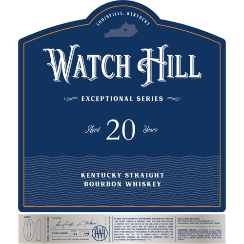 Buy Watch Hill Exceptional Series 20 Year Old Bourbon Batch 01 Online -Craft City