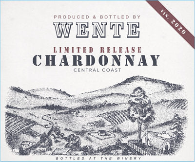 Buy Wente Vineyards Chardonnay Limited Release Central Coast 750ML Online -Craft City