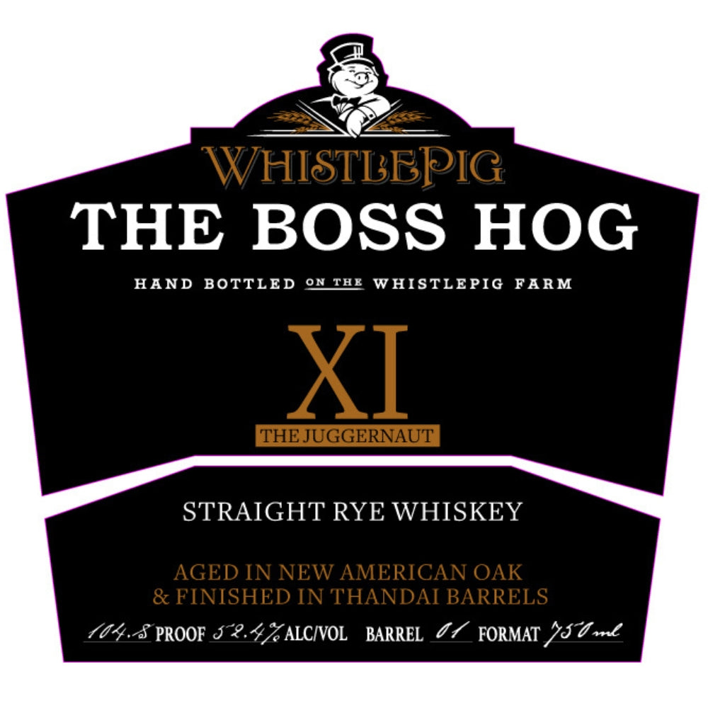 Buy Whistle Pig The Boss Hog XI The Juggernaut Straight Rye Online -Craft City