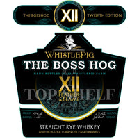 Buy WhistlePig The Boss Hog XII Feather & Flame Online -Craft City