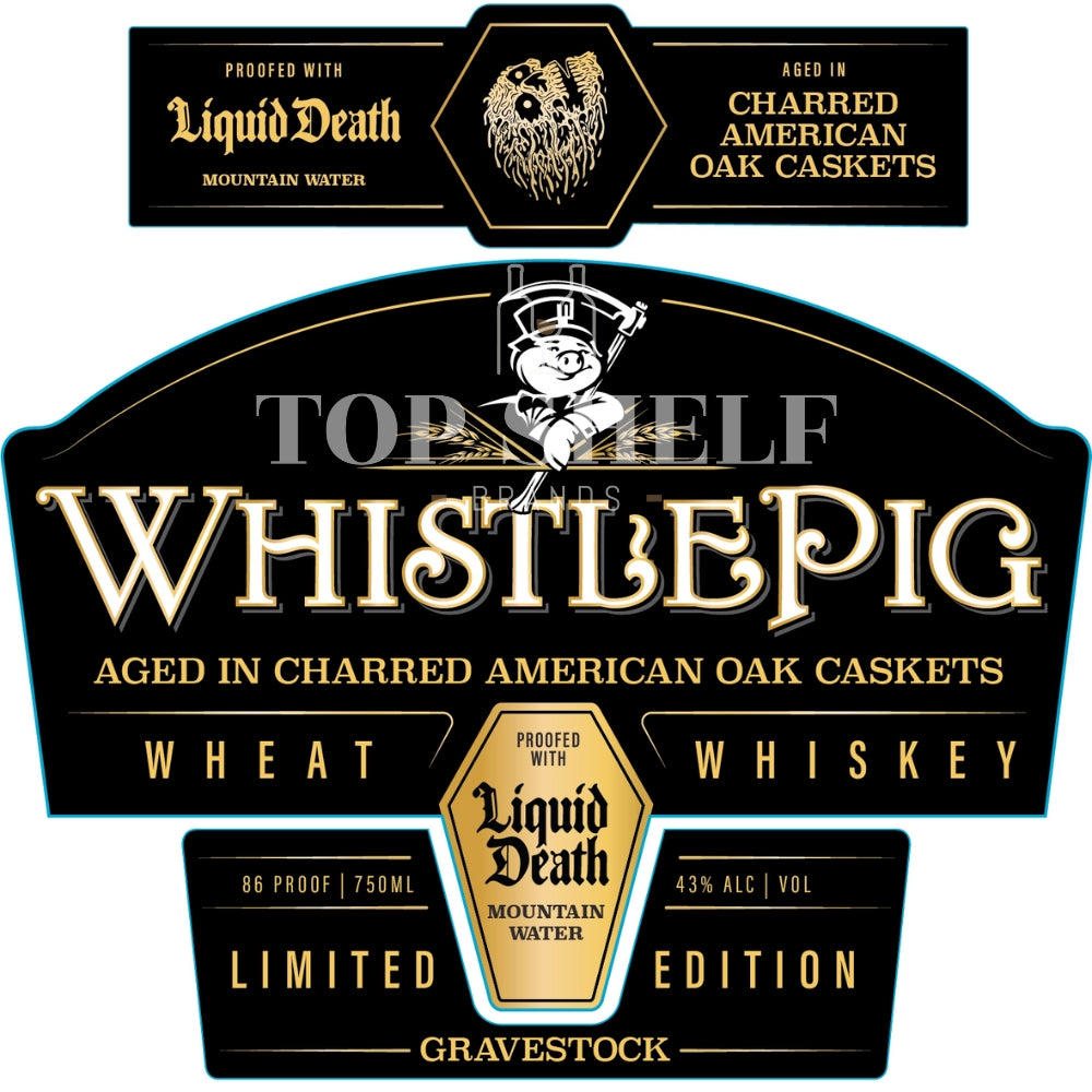 Buy WhistlePig X Liquid Death Gravestock Wheat Whiskey Online -Craft City