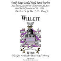 Buy Willet 17 Year Old Single Barrel Bourbon Barrel #1598 Online -Craft City