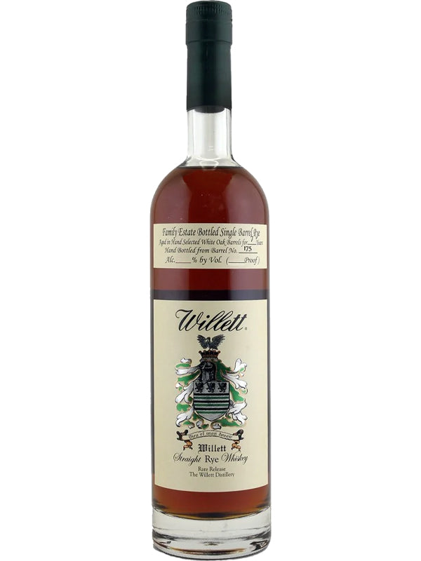 Willett Family Estate Bottled Single Barrel Rye Aged in White Oak Barrels for 9 Years 116.8 Proof "White Elephant"