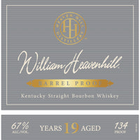 Buy William Heavenhill 19 Year Old Barrel Proof Bourbon Online -Craft City