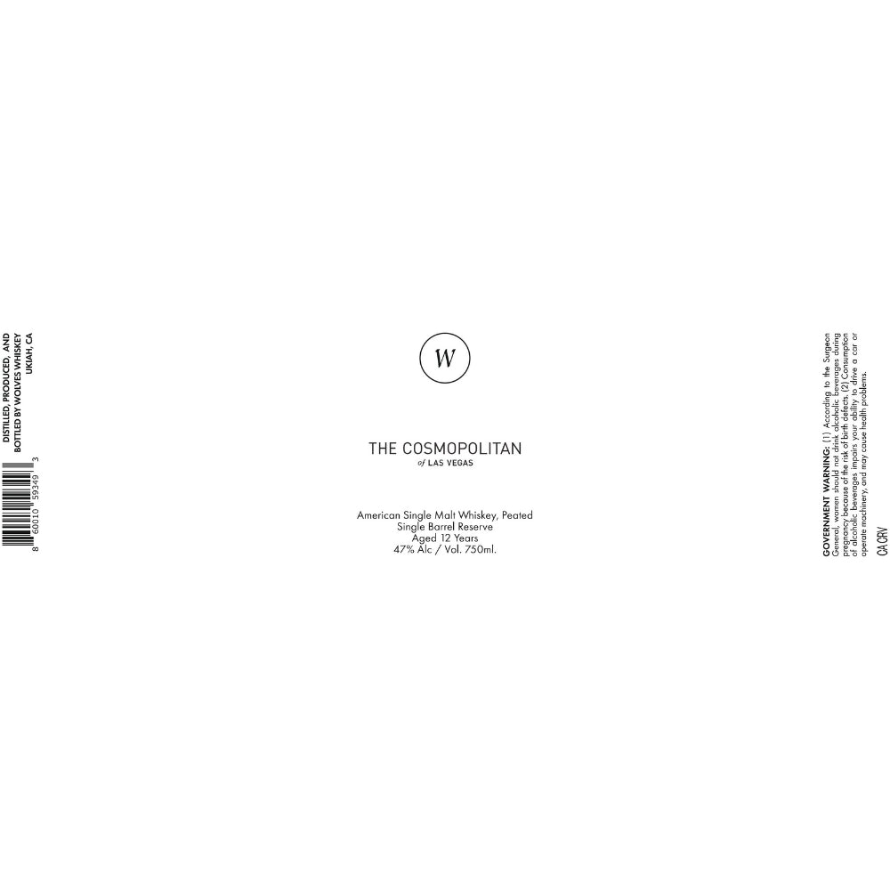Buy Wolves X The Cosmopolitan 12 Year Old Single Malt Online -Craft City