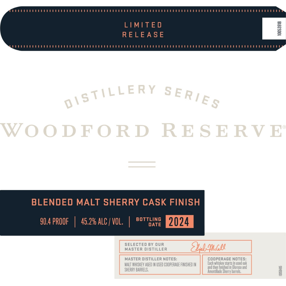 Buy Woodford Reserve Distillery Series Blended Malt Sherry Cask Finish 2024 Release Online -Craft City