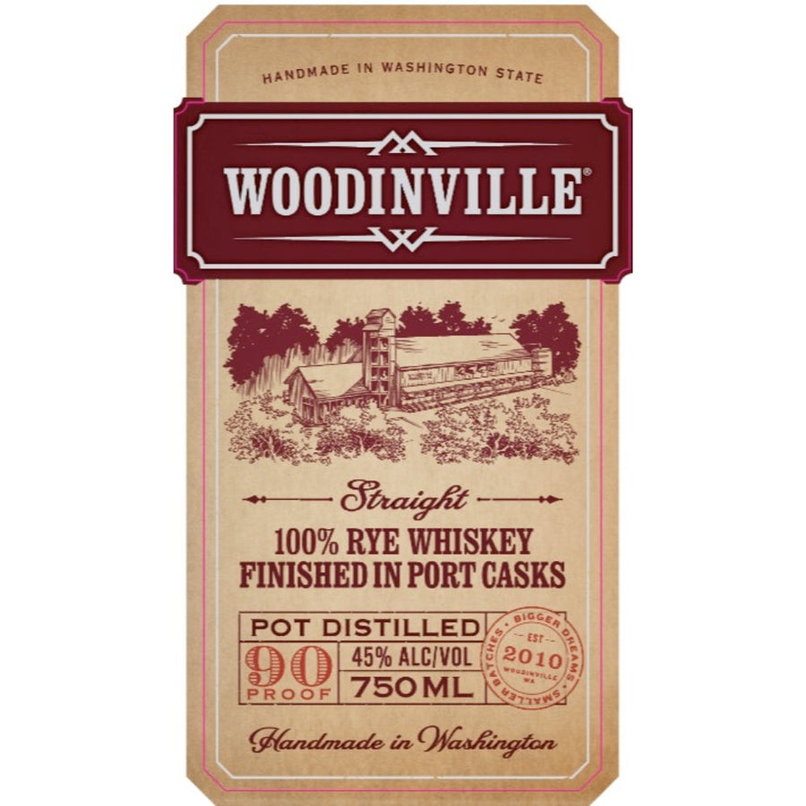 Buy Woodinville Rye Finished In Port Casks Online -Craft City