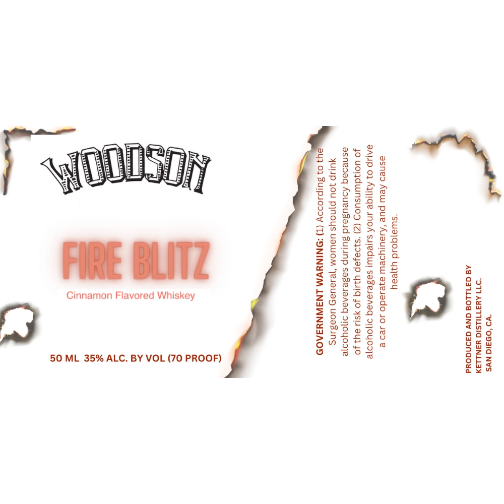 Buy Woodson Fire Blitz Cinnamon Whiskey by Charles Woodson 50ml Online -Craft City