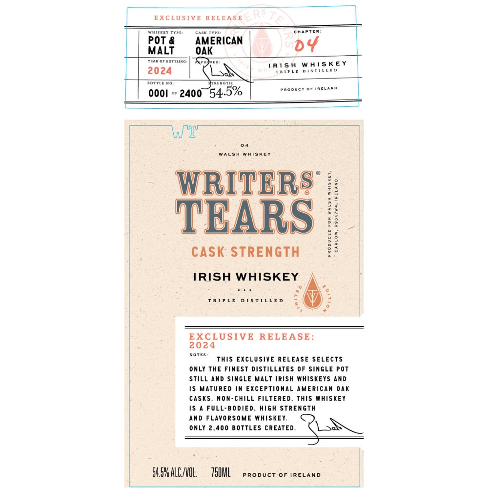 Buy Writers Tears Cask Strength 2024 Release Online -Craft City
